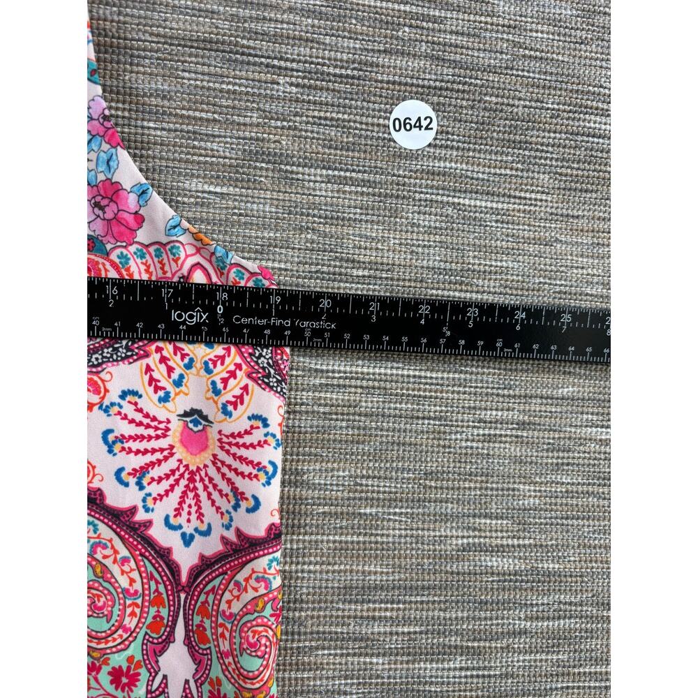 Tabitha Webb Tank Top Womens Size M Multicolor Paisley V Neck Lined Sleeveless - Picture 6 of 7